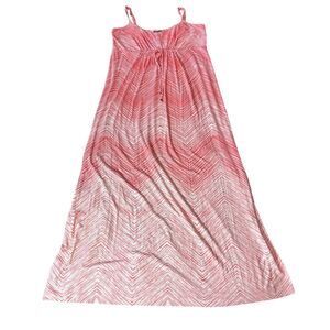 Tommy Bahama Orange Shelter Cove Sleeveless Maxi Dress Womens Sz. Large Beach